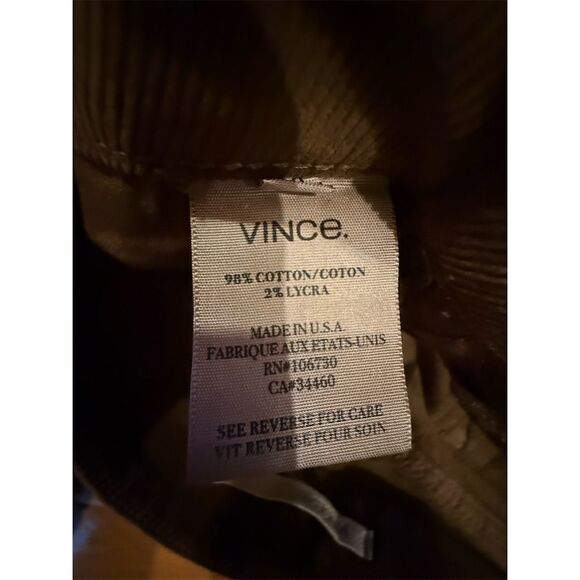 Vince Women's Flare Pants Size 28 Brown Corduroy Casual - Picture 9 of 9
